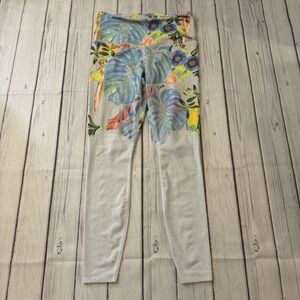 Nike Tropical Hyper Femme‎ Power Leggings Mesh High Rise Size Medium Activewear